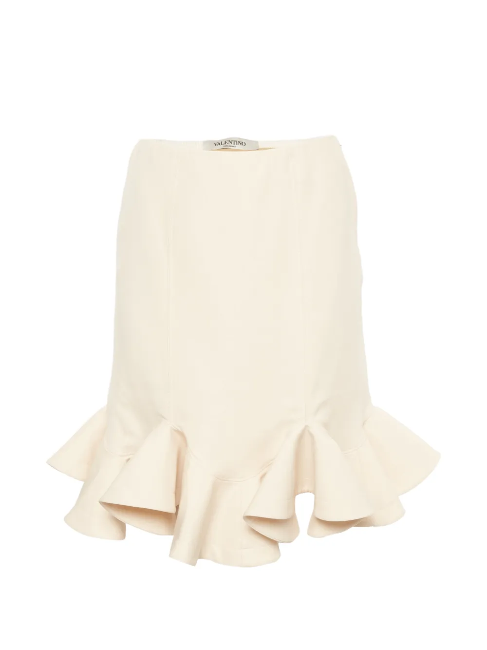 Valentino Garavani Pre-Owned flounce-hem midi skirt - Toni neutri