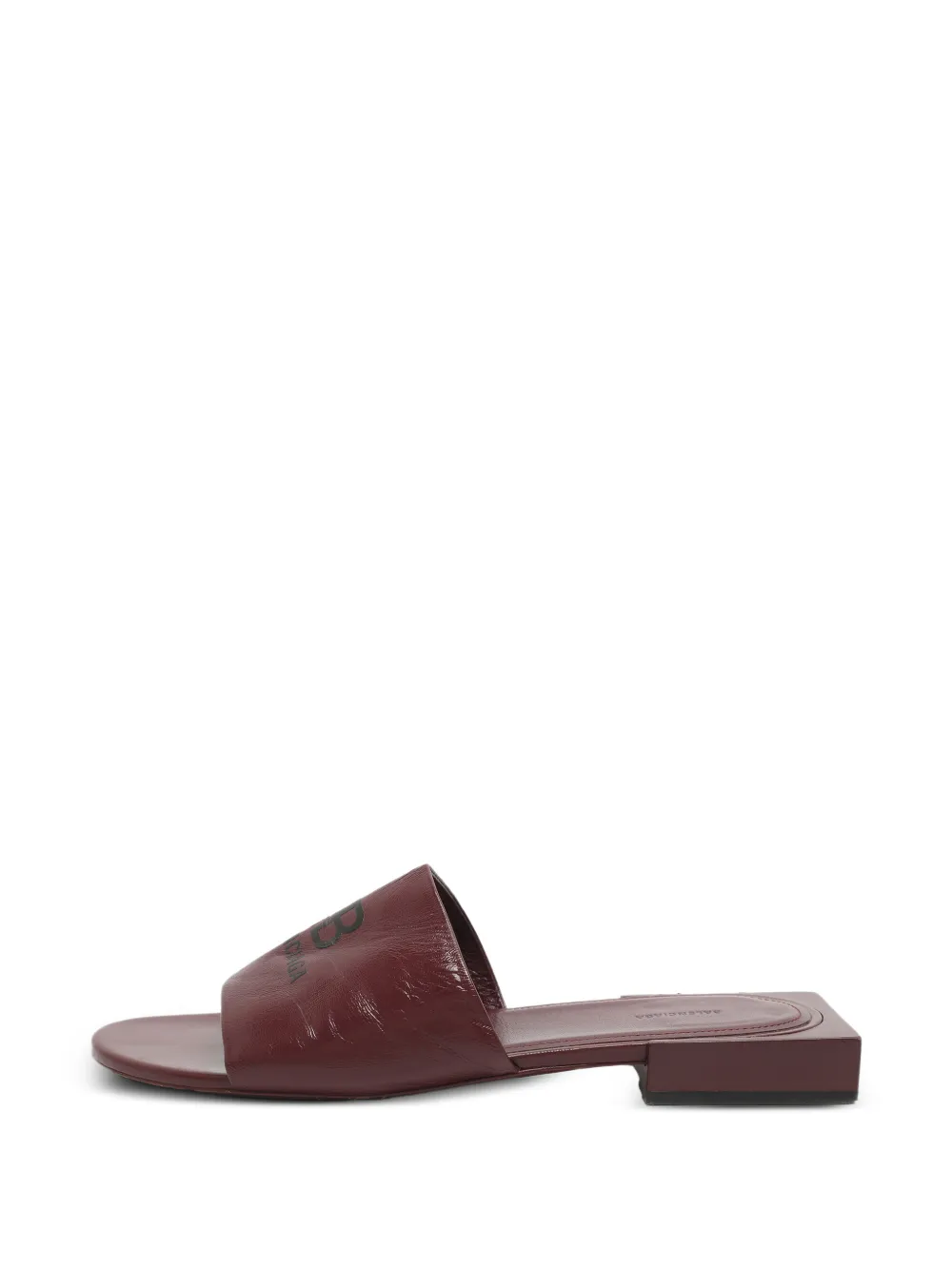 Balenciaga Pre-Owned logo leather slides - Rot