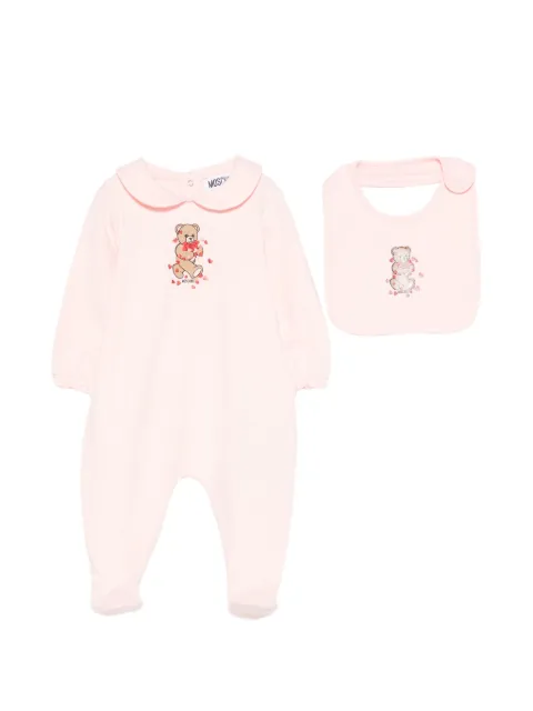 Moschino Kids Tutina Teddy Bear con colletto alla Peter Pan