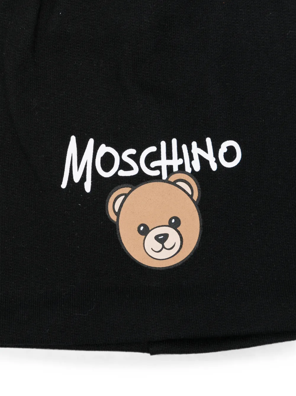 Moschino Kids Teddy Bear muts met logo-print Zwart