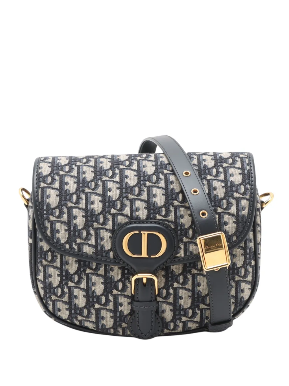Christian Dior Pre-Owned Borsa a tracolla Bobby media in tela con motivo Oblique 2000-2026 - Blu