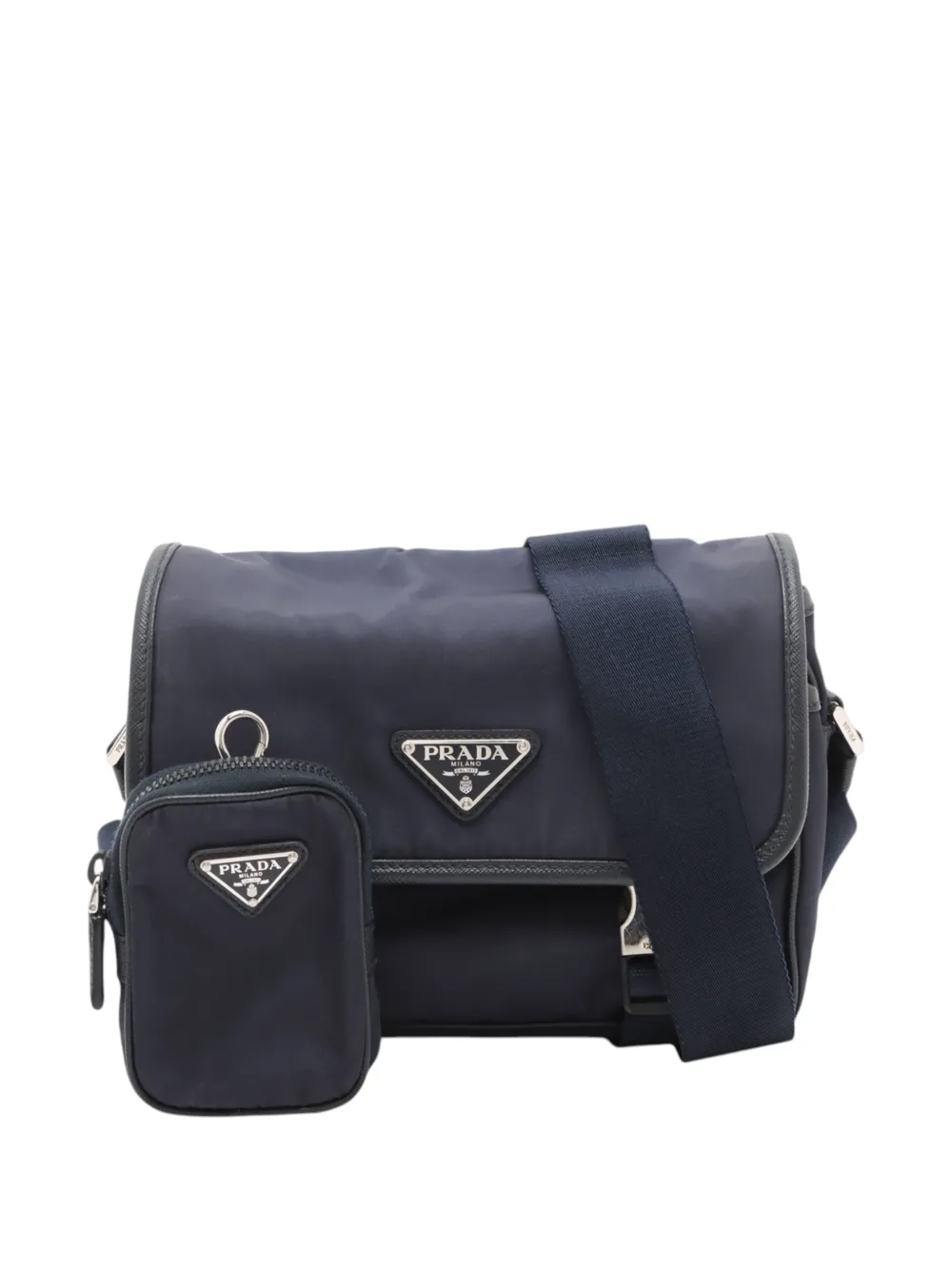 Prada Pre-Owned Borsa a tracolla in tessuto 2013-2026 - Blu