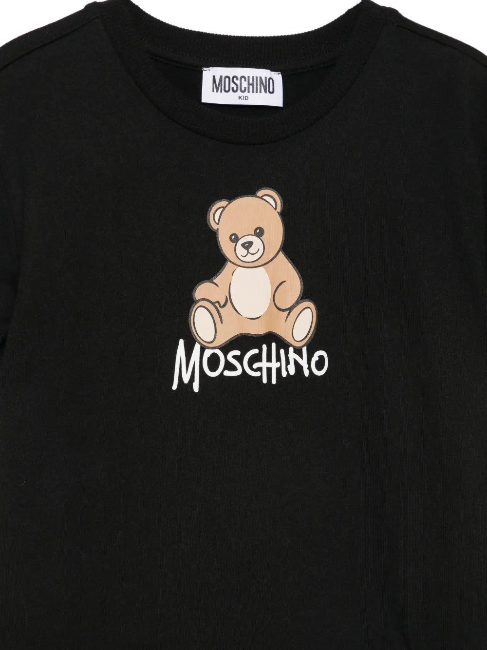 Moschino Kids Jurk met logoprint Zwart
