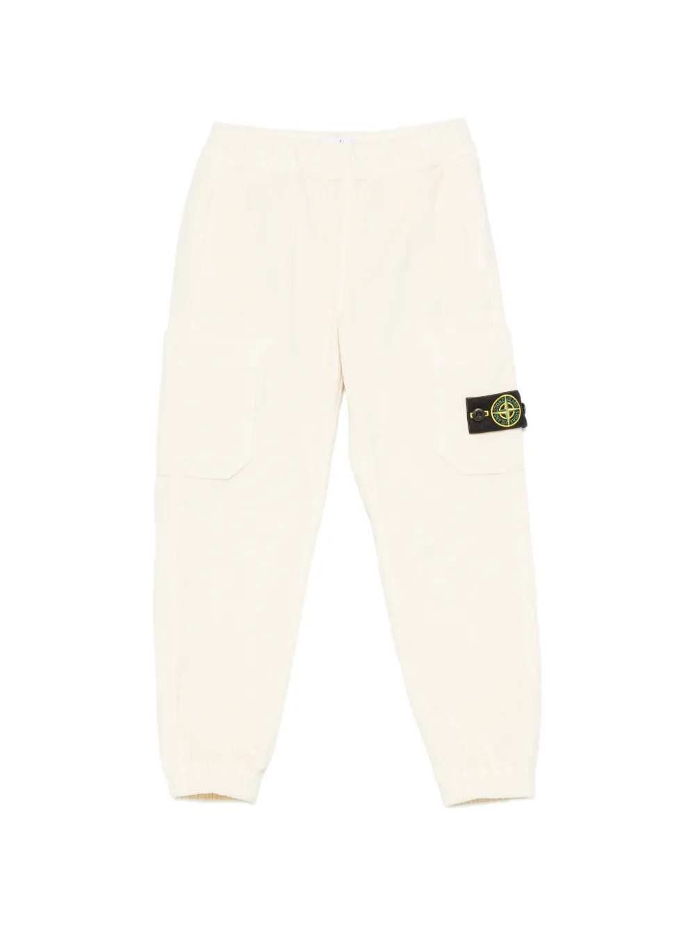 Stone Island Junior Compass-patch corduroy cargo pants - Toni neutri