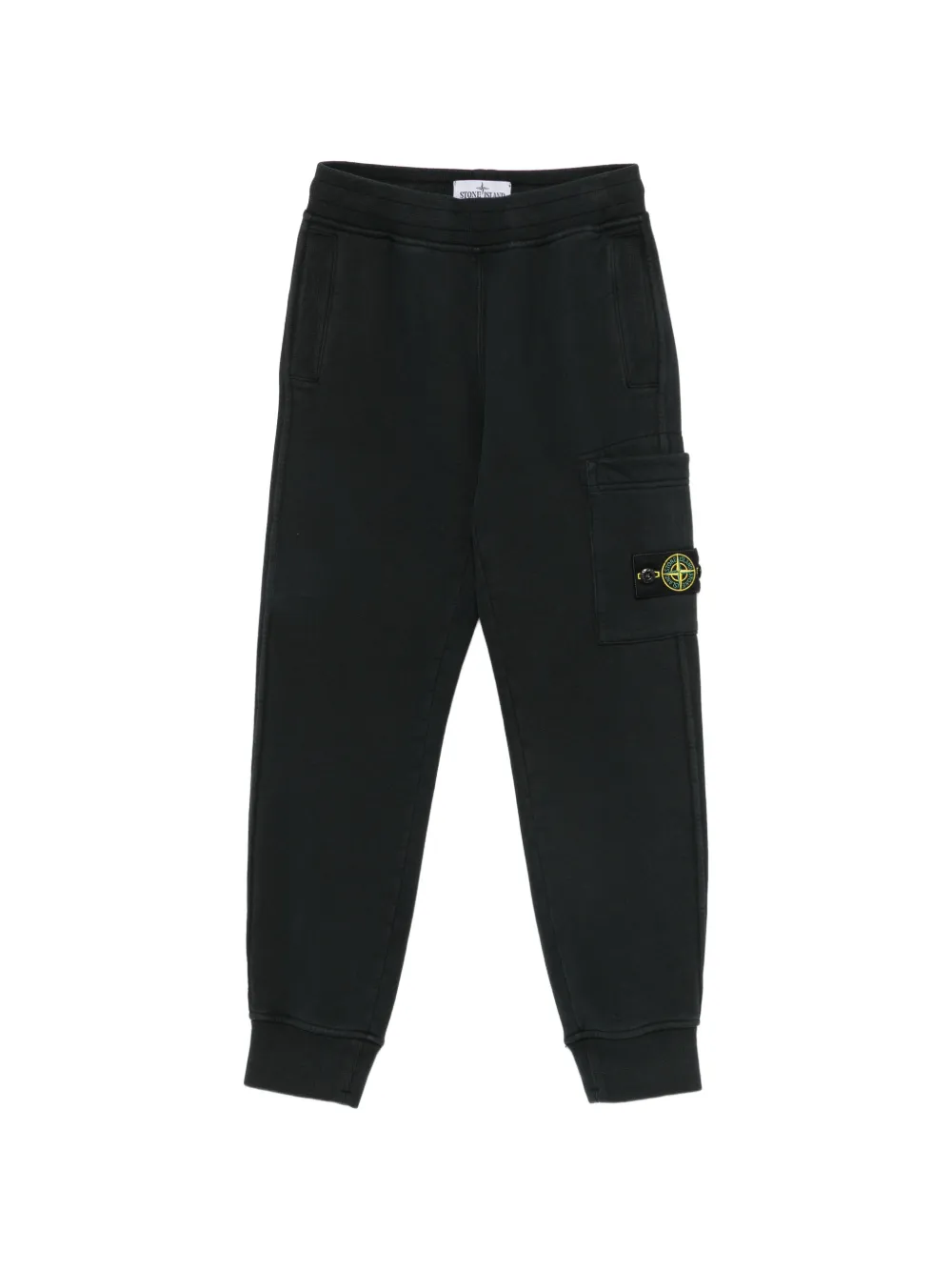 Stone Island Junior logo-patch cargo track pants - Nero