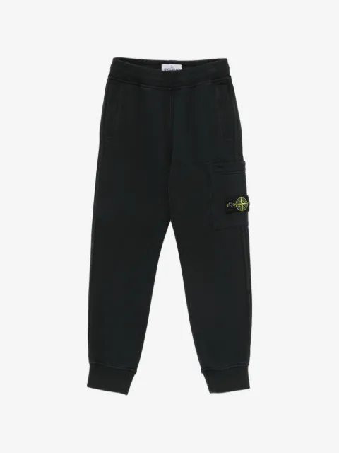 Stone Island Junior logo-patch cargo track pants