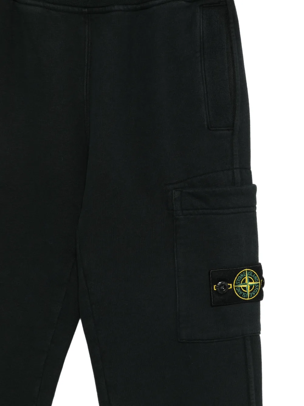 Stone Island Junior Trainingsbroek met logopatch Zwart