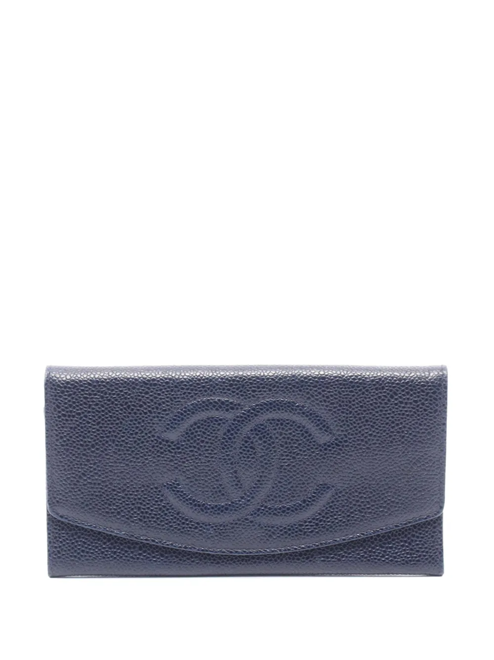 CHANEL Pre-Owned Portafoglio CC in pelle Caviar 1991-1994 - Blu