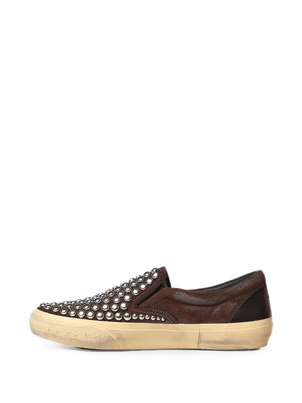 Golden Goose VCE stud-embellished leather sneakers Bruin