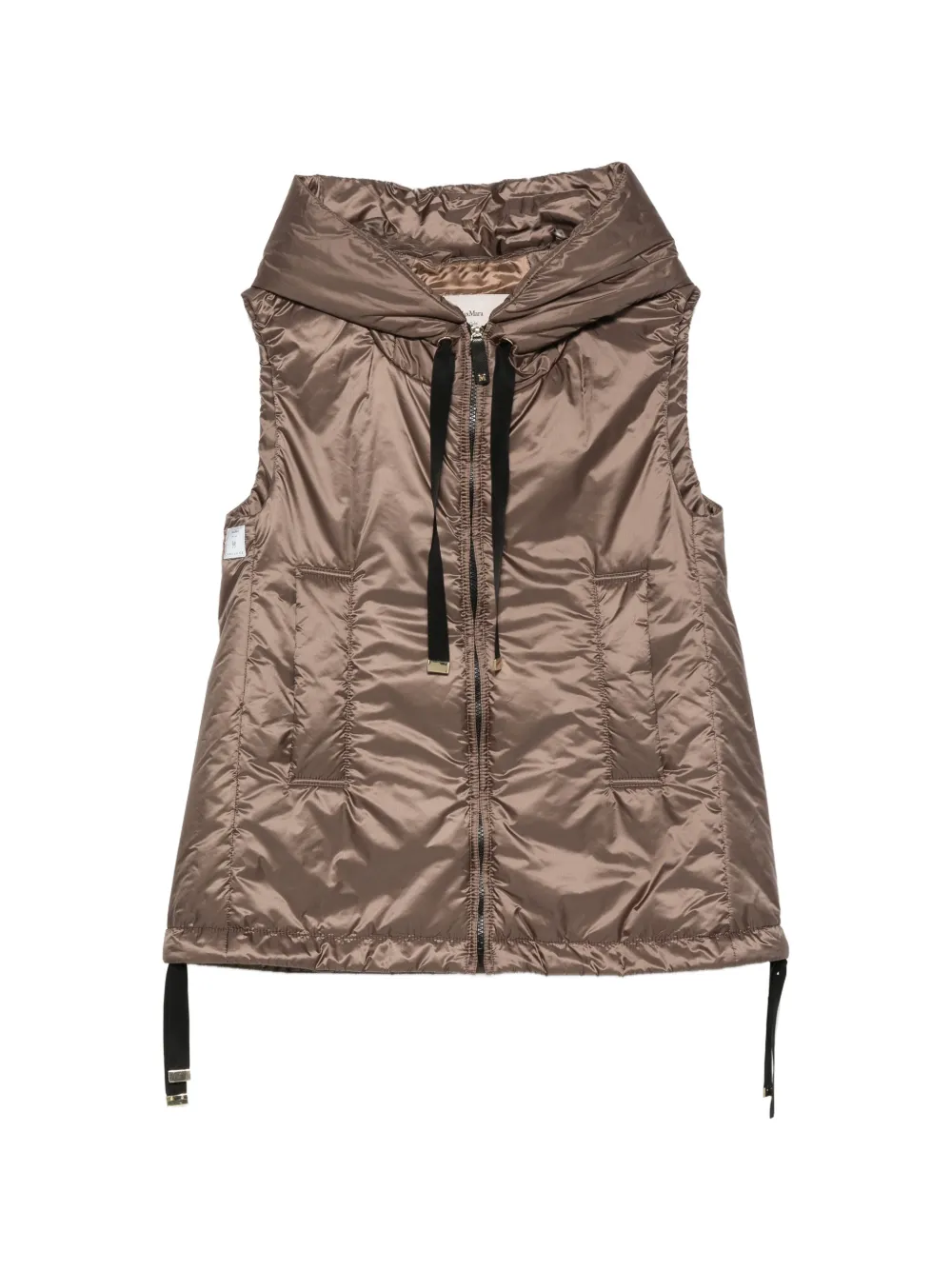Max Mara The Cube gilet met capuchon Bruin