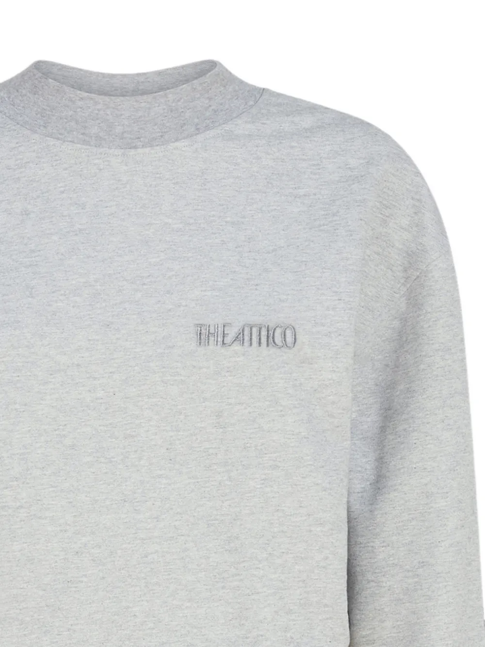 The Attico Jurk met geborduurd logo Grijs