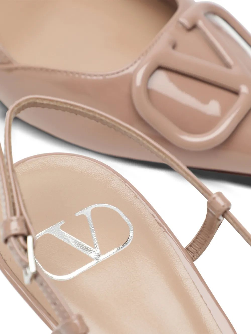 Valentino Garavani VLogo Signature slingback pumps Roze