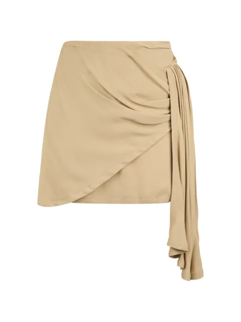 Alberta Ferretti falda corta cruzada drapeada