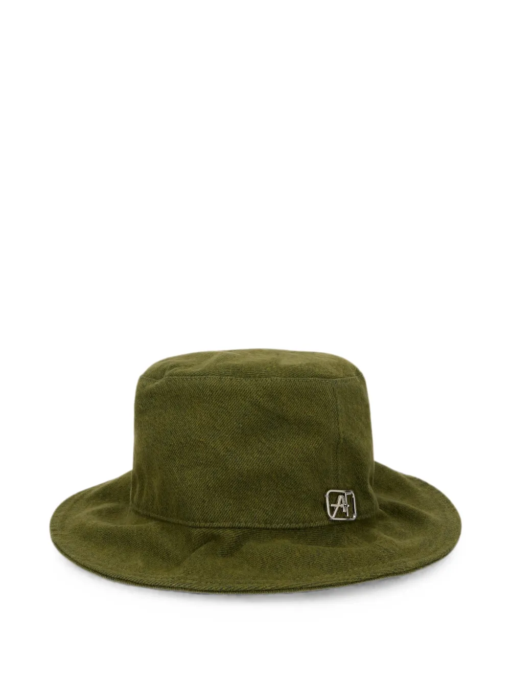 Alberta Ferretti Logo-plaque Wide-brim Bucket Hat In Gray