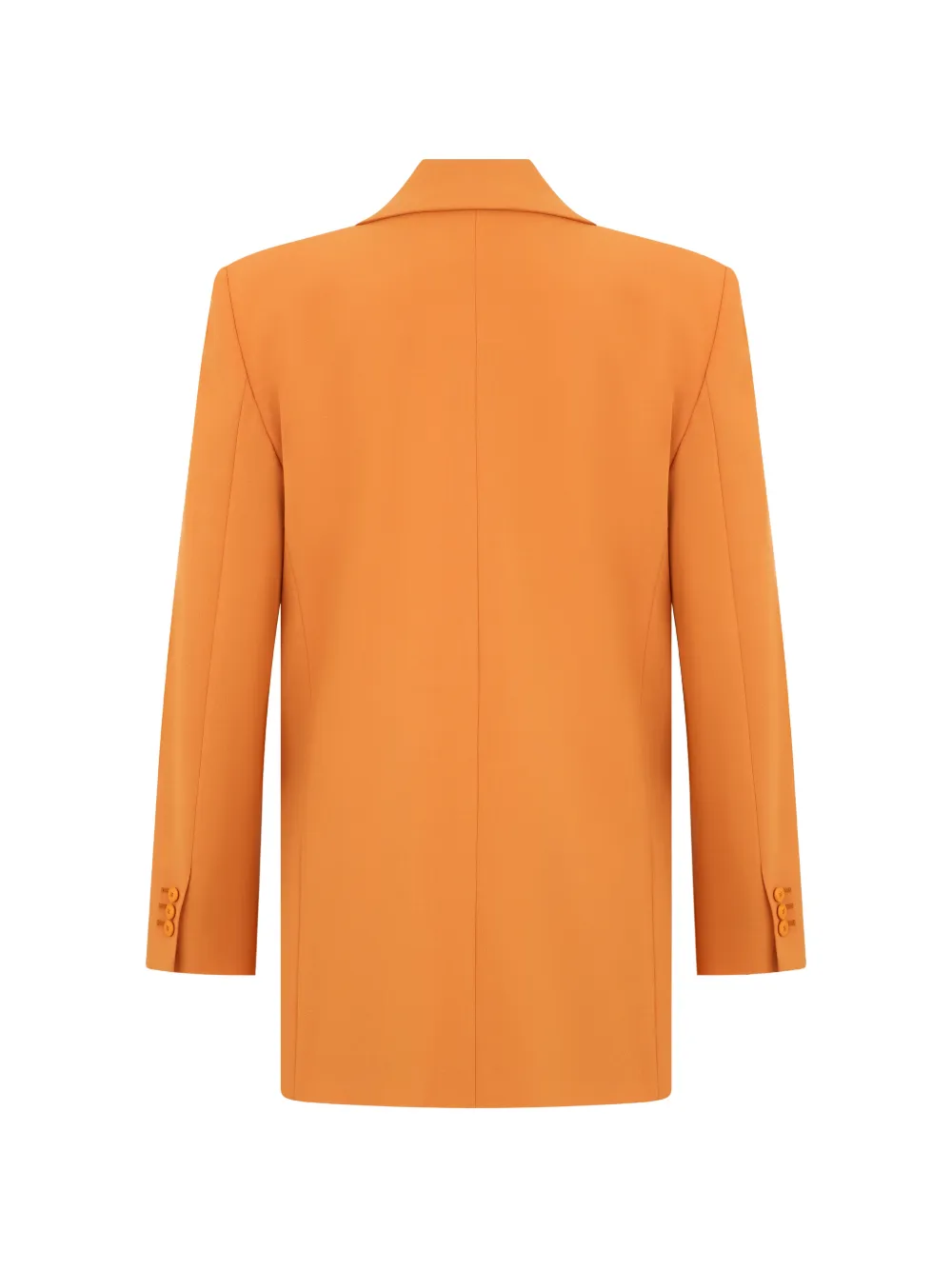 Alberta Ferretti Jack met enkele rij knopen en puntige revers Oranje