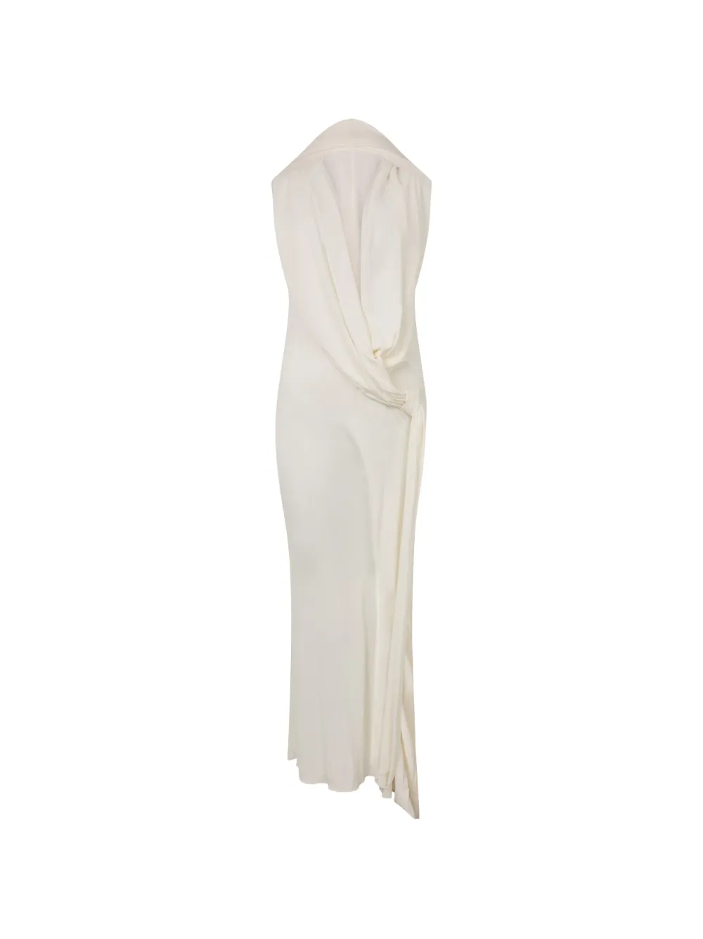 Alberta Ferretti Gedrapeerde maxi-dress met capuchon Wit