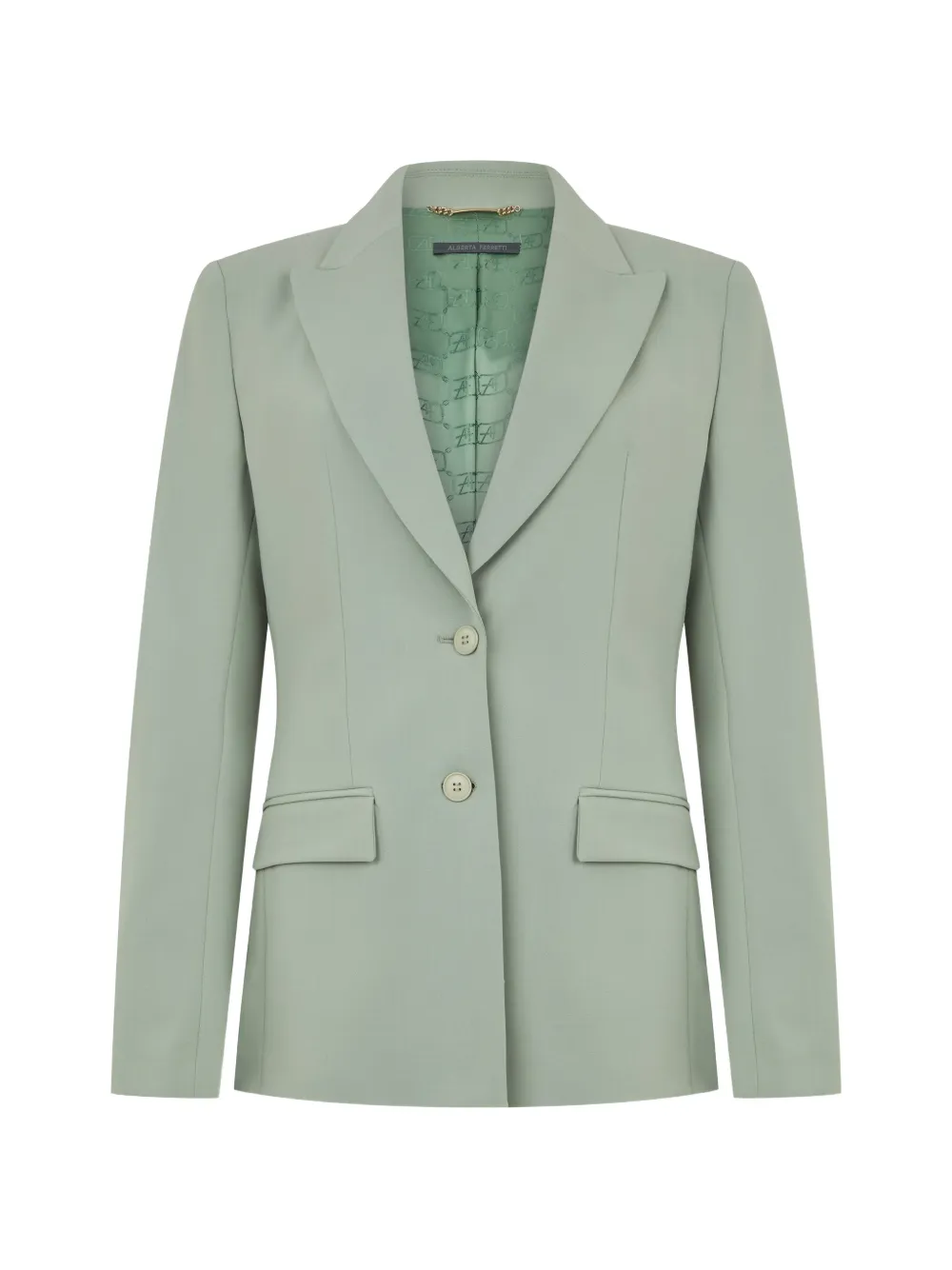 Alberta Ferretti single-breasted flap-pocket blazer - Verde