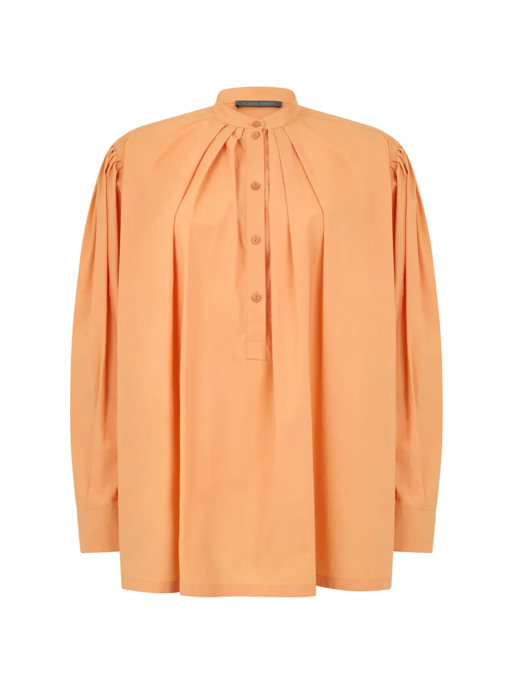 Alberta Ferretti pleated long-sleeve blouse - Arancione