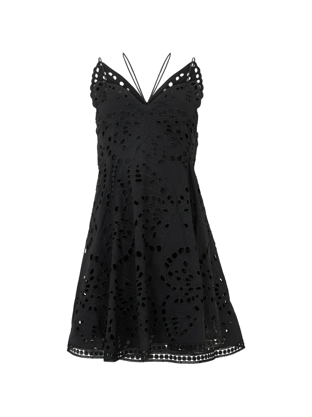 Alberta Ferretti V-neck mini dress - Black