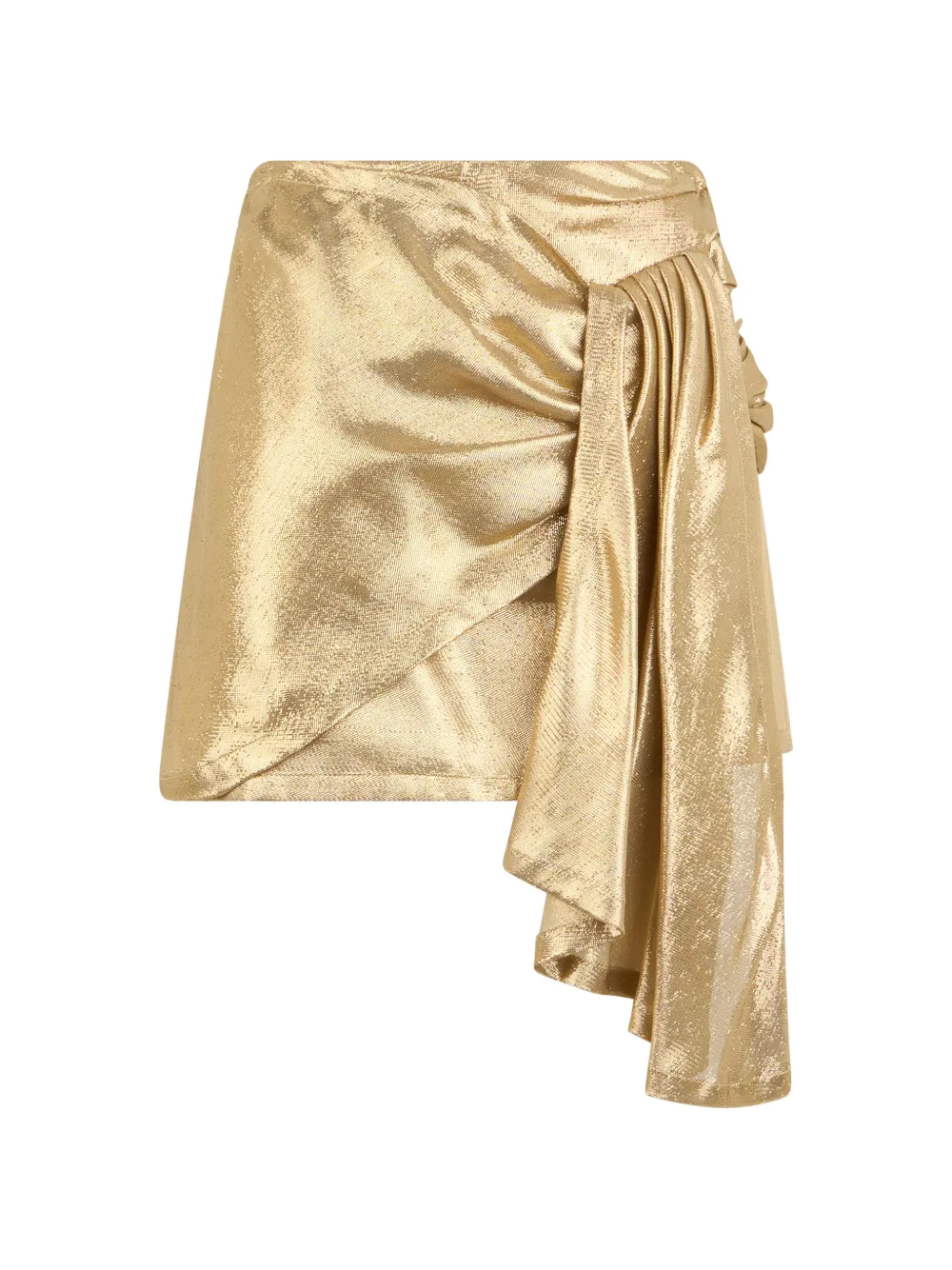 Alberta Ferretti Gedrapeerde mini-rok met metallic afwerking Goud