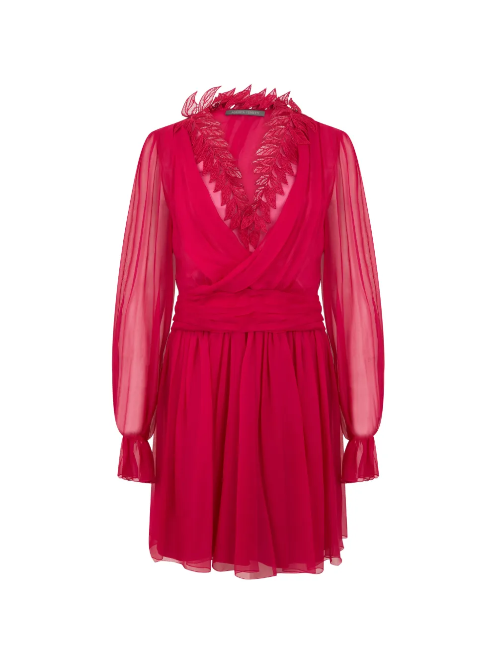 Alberta Ferretti long-sleeve mini dress - Red