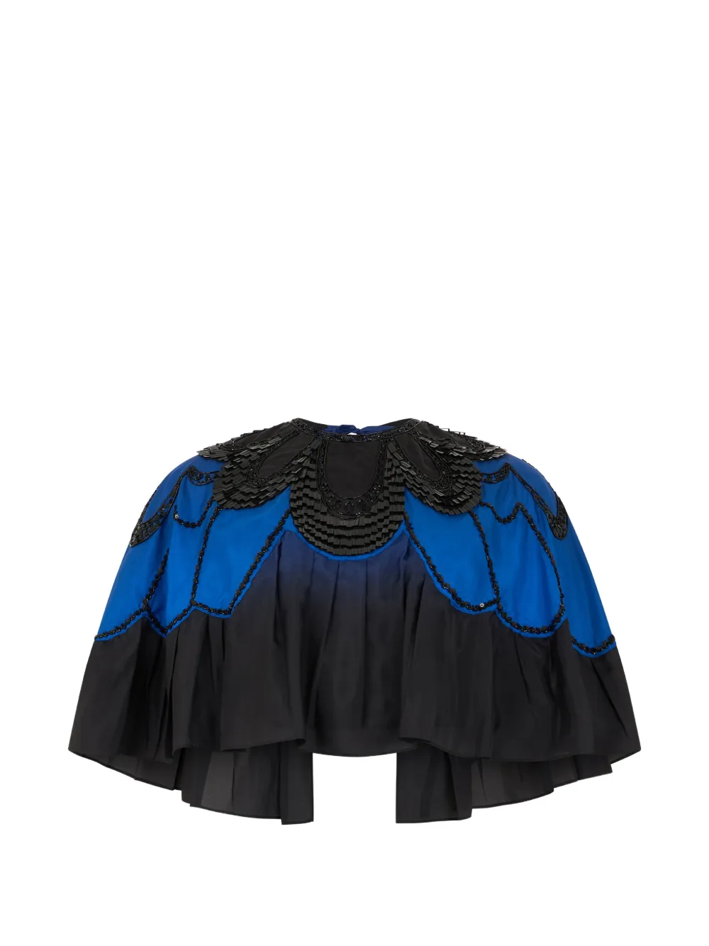 Alberta Ferretti Cape verfraaid met pailletten Zwart