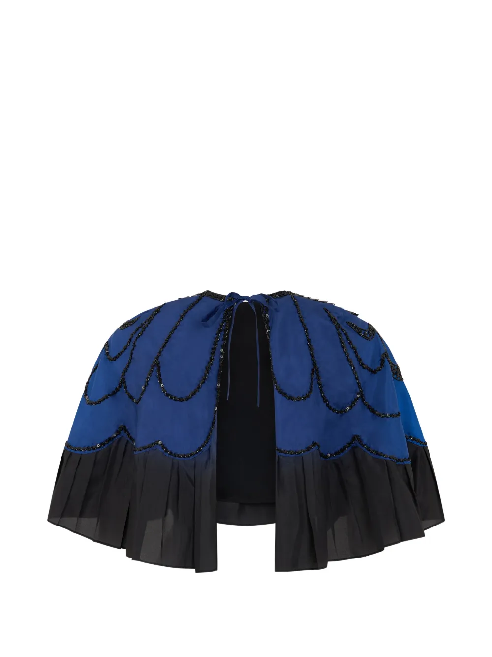 Alberta Ferretti sequin-embellished cape - Schwarz