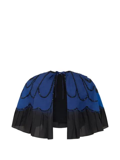 Alberta Ferretti sequin-embellished cape