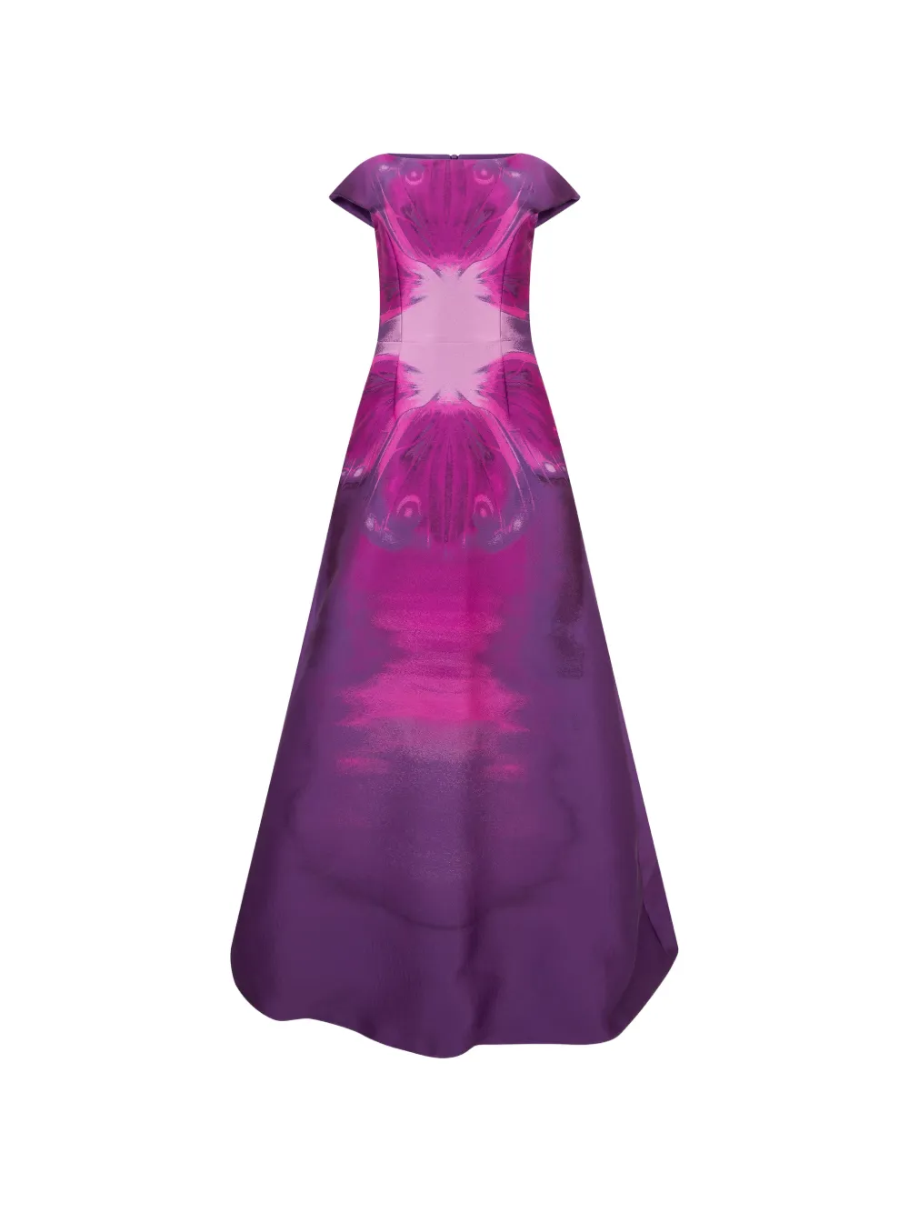 Alberta Ferretti gradient-effect cap-sleeve maxi dress - Purple