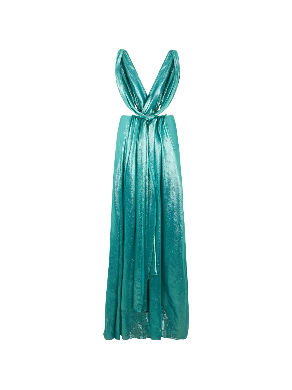 Alberta Ferretti braided-strap V-neck maxi dress - Blue