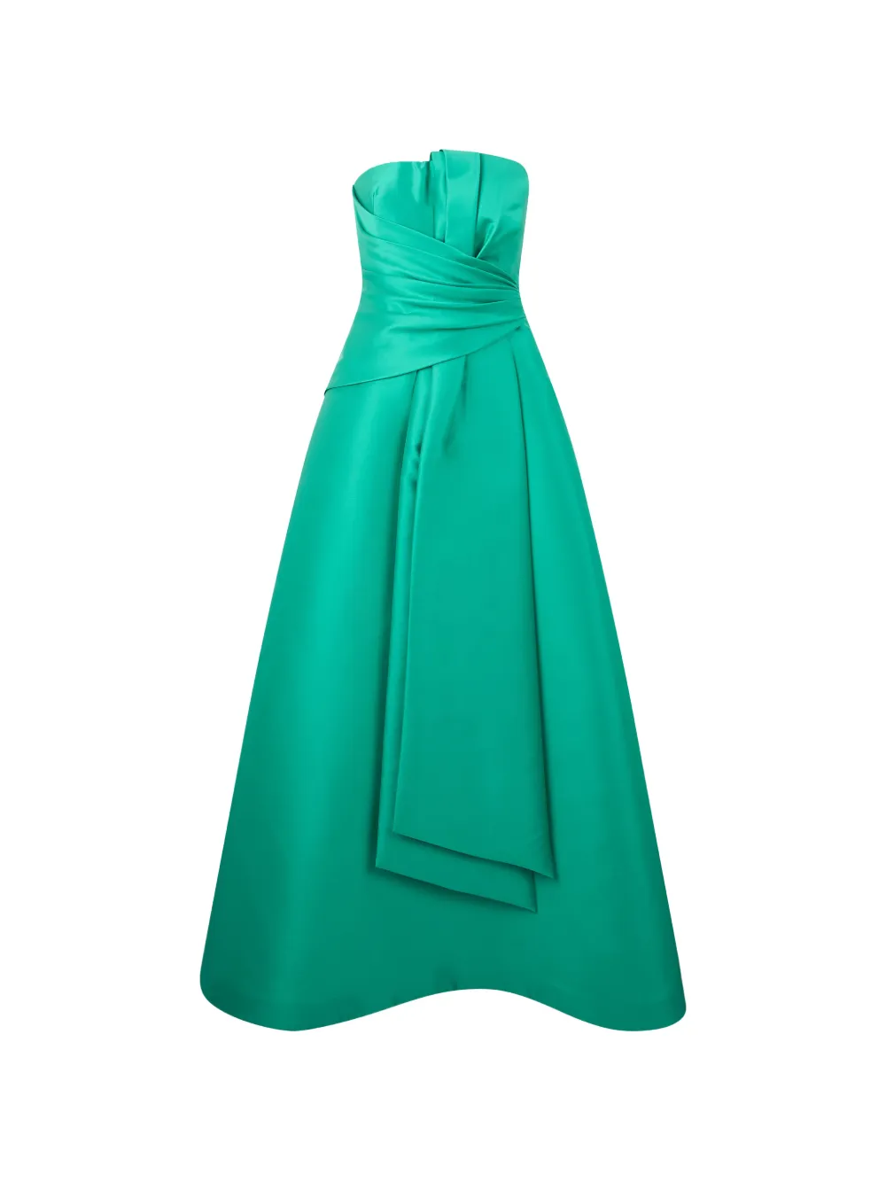 Alberta Ferretti draped pleated maxi dress - Green