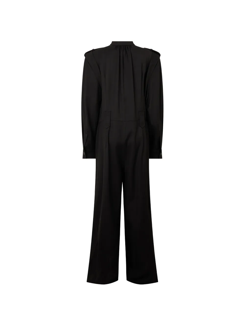 Alberta Ferretti Gesmockte jumpsuit met knopen Zwart