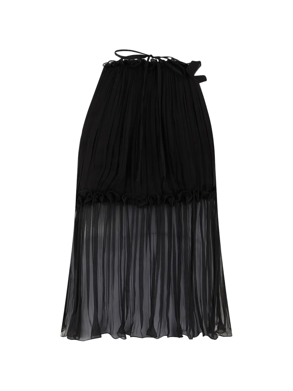 Alberta Ferretti Geplooide top met ruches Zwart