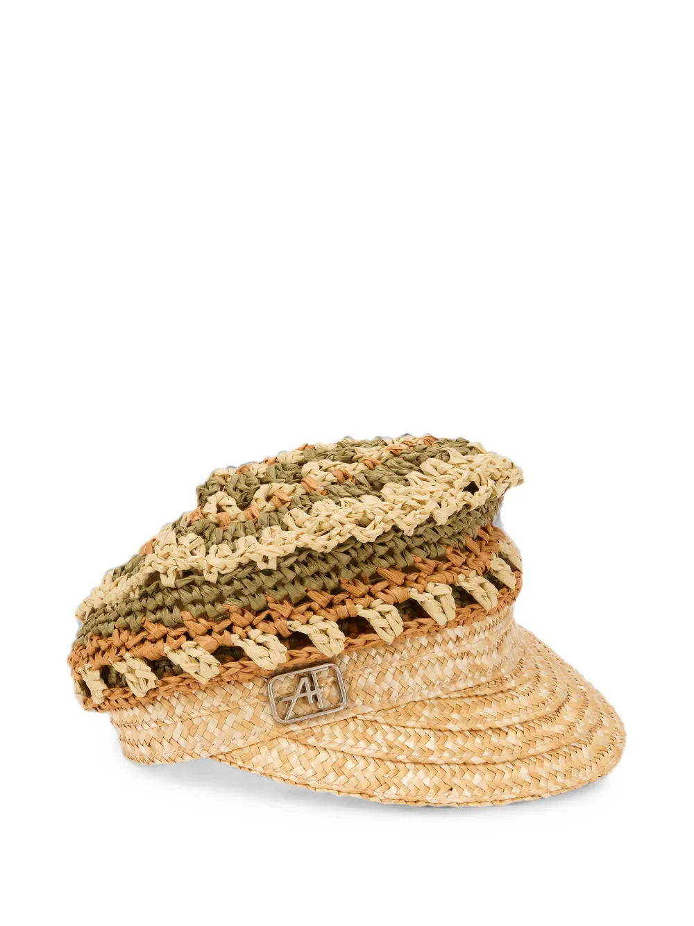 Alberta Ferretti braided visor cap - Nude