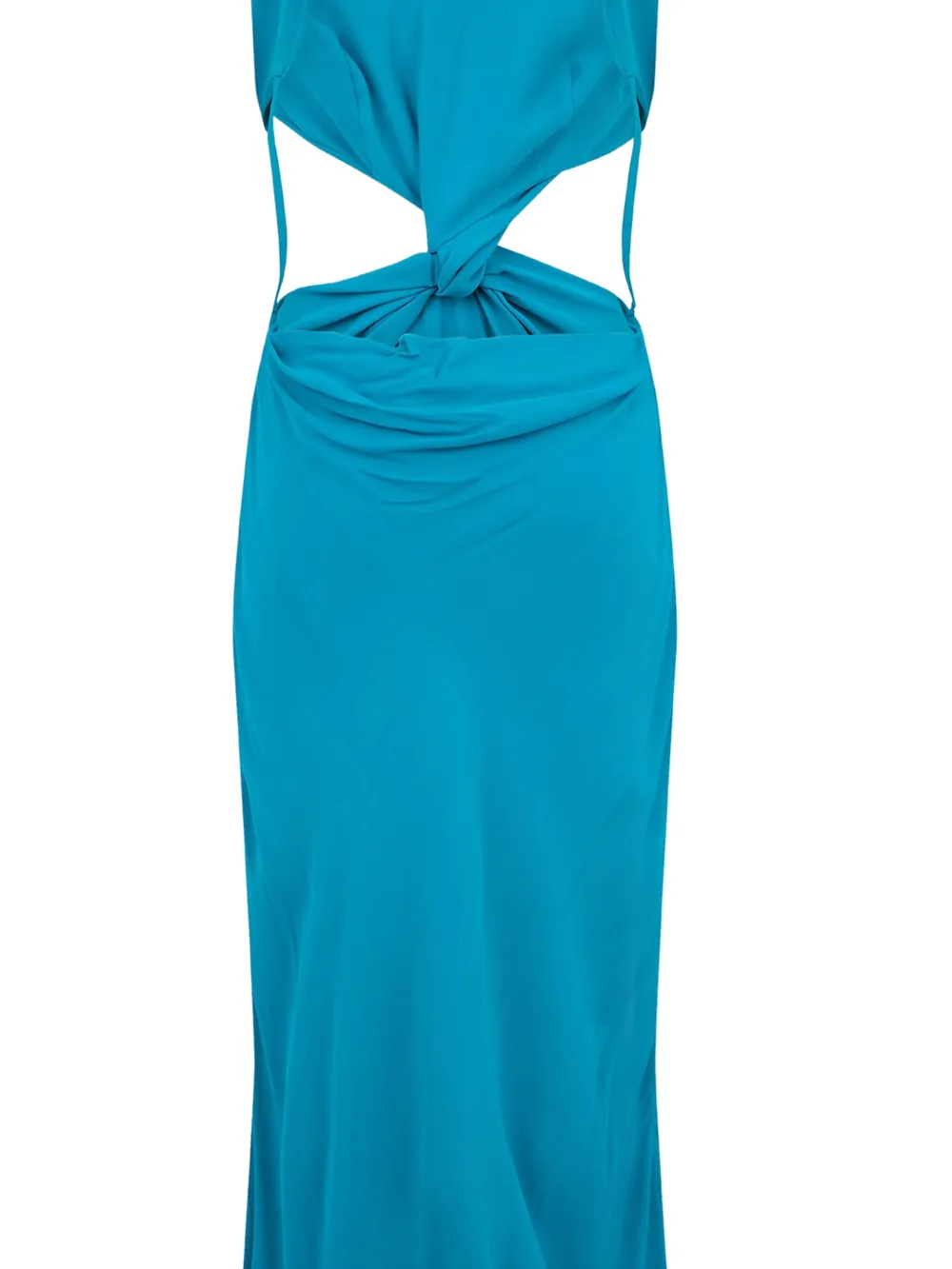 Alberta Ferretti Blousejurk met gedraaid detail en uitgesneden details Blauw