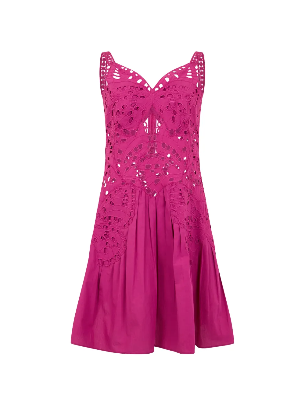Alberta Ferretti broderie butterfly-motif mini dress - Pink