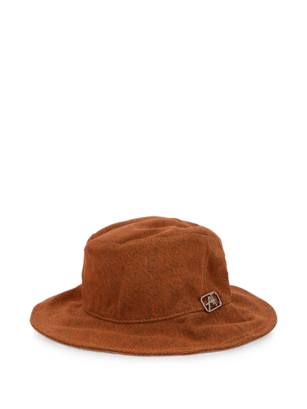 Alberta Ferretti logo-plaque wide-brim bucket hat - Orange
