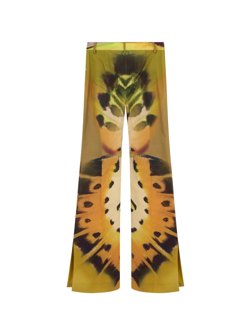 Alberta Ferretti Straight broek met vlinderprint Geel