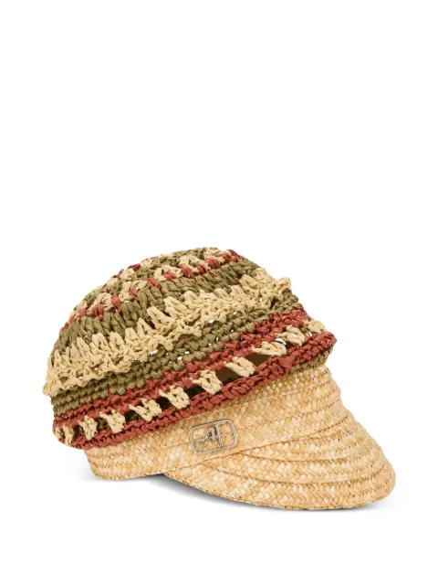 Alberta Ferretti woven-design peaked hat