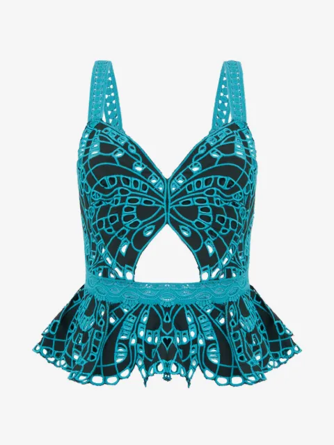 Alberta Ferretti blusa con motivo de mariposa