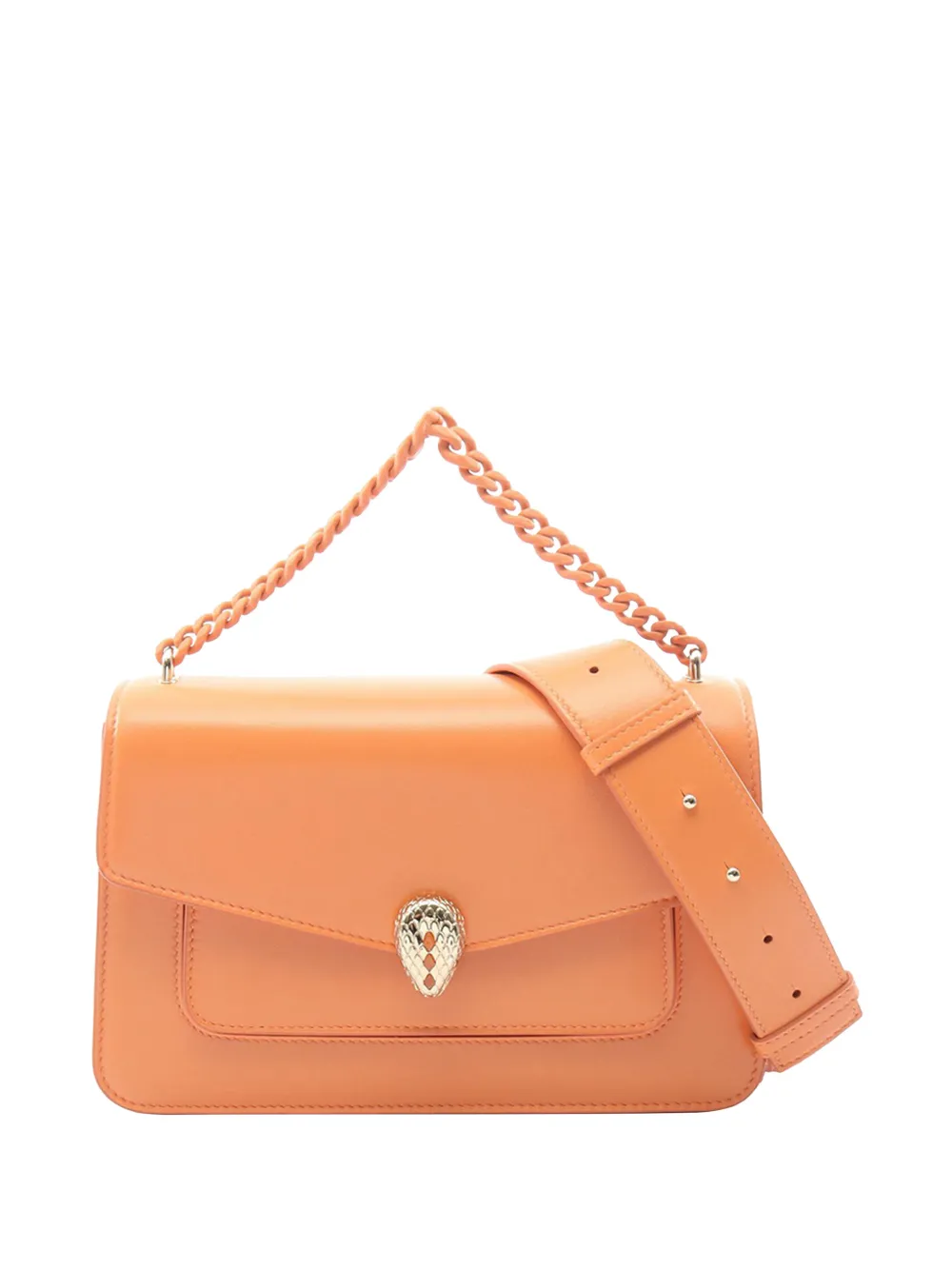 Bvlgari Pre-Owned 2010-2026 Serpenti Forever Satchel-Tasche mit Kettenriemen - Orange