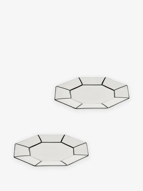 Serax geometric set of two breakfast plates