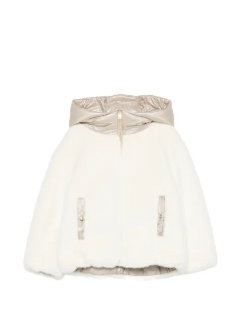Herno Kids hooded faux-fur jacket