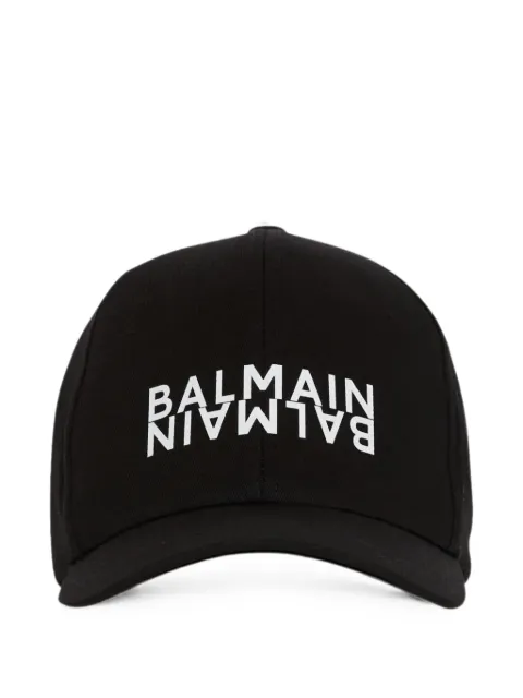 Balmain logo-print cotton cap