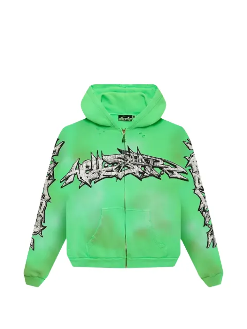 HELLSTAR graffiti-print zip-up hoodie