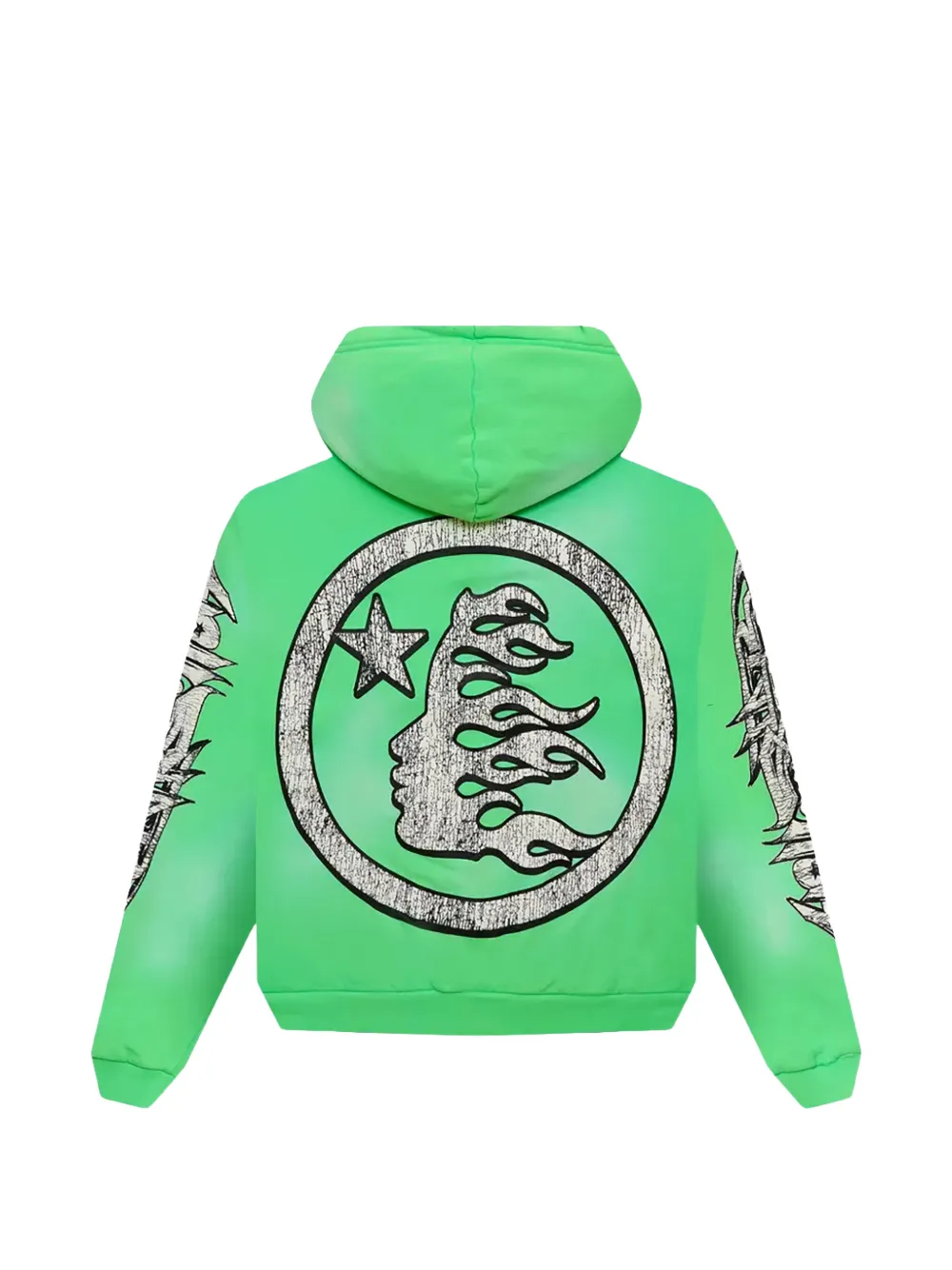 HELLSTAR Hoodie met print en rits Groen