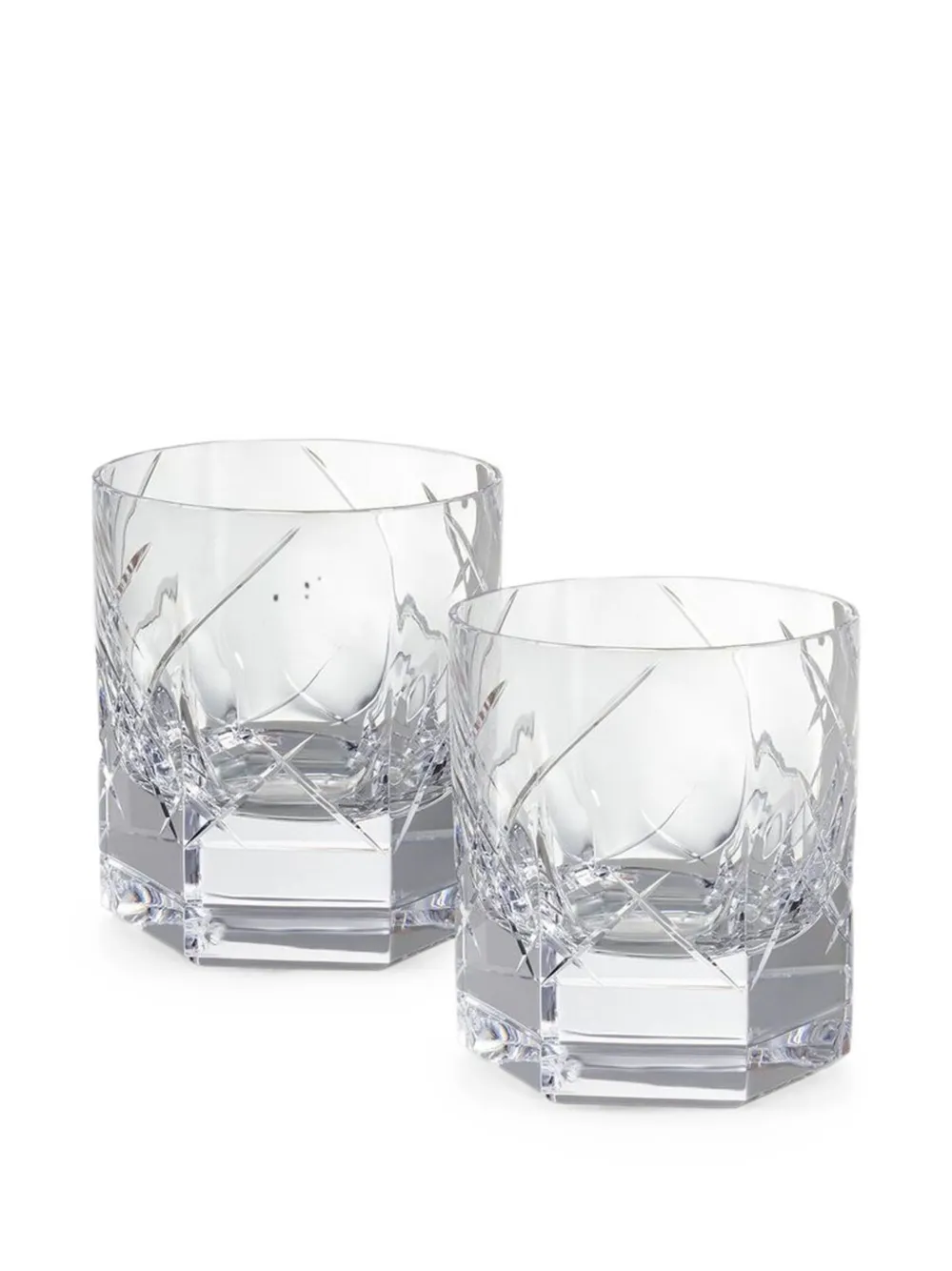 Rosenthal 2026 Vyras geometric-cut crystal whisky glasses - Weiß