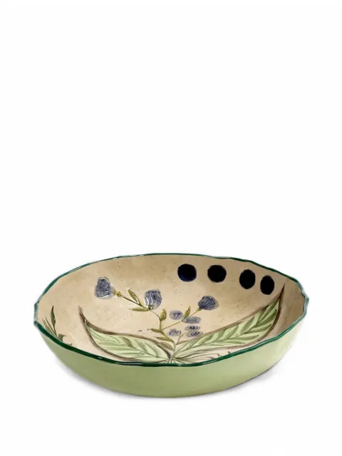 Serax Terres de Rêves leaf-print ceramic bowl