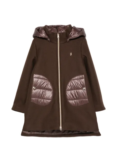 Herno Kids quilted-panel hooded jacket