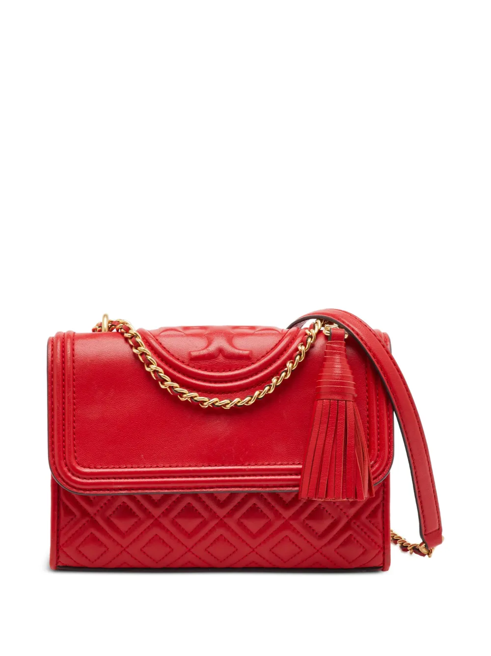 Tory Burch Fleming quilted crossbody bag - Rosso
